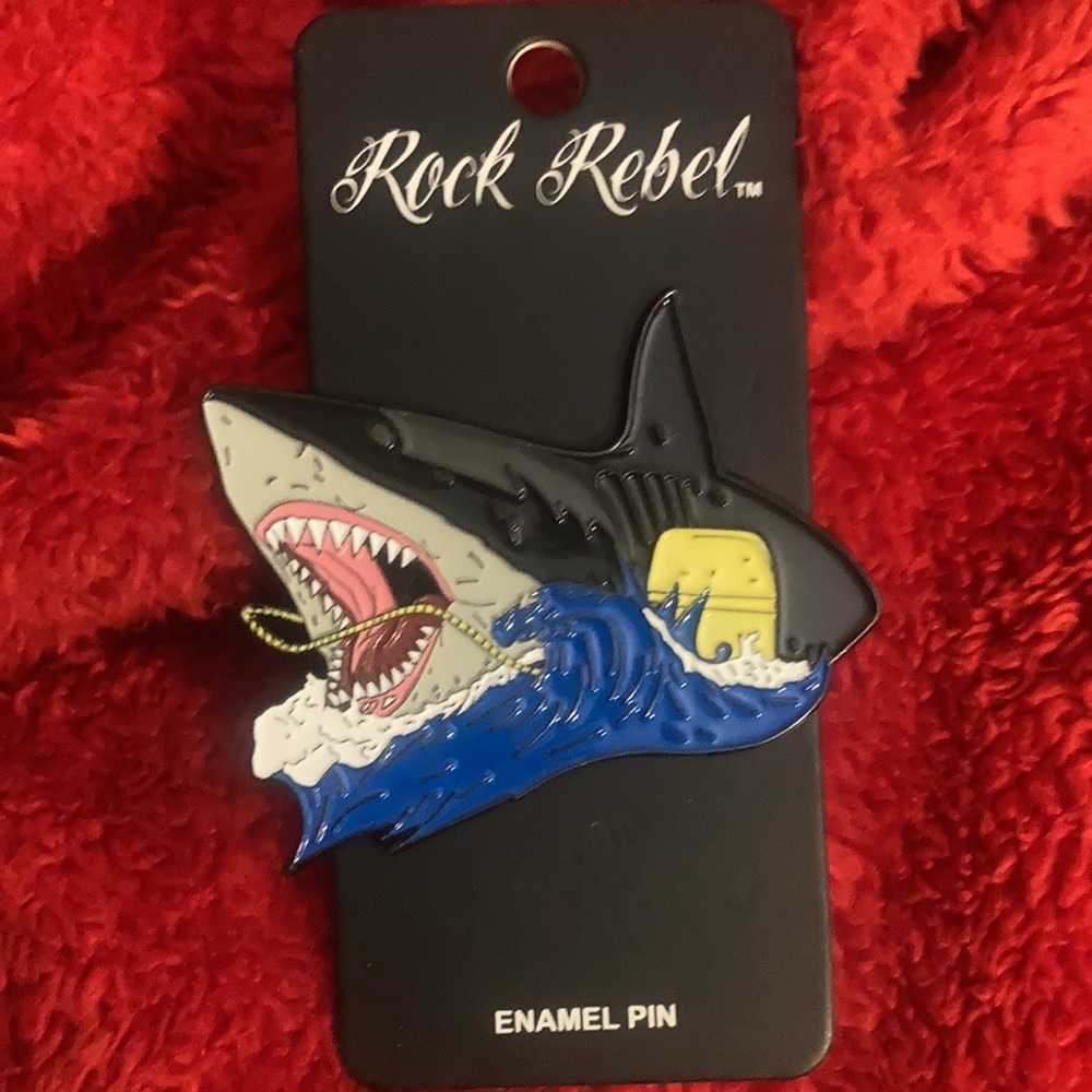 Jaws Enamel Pin